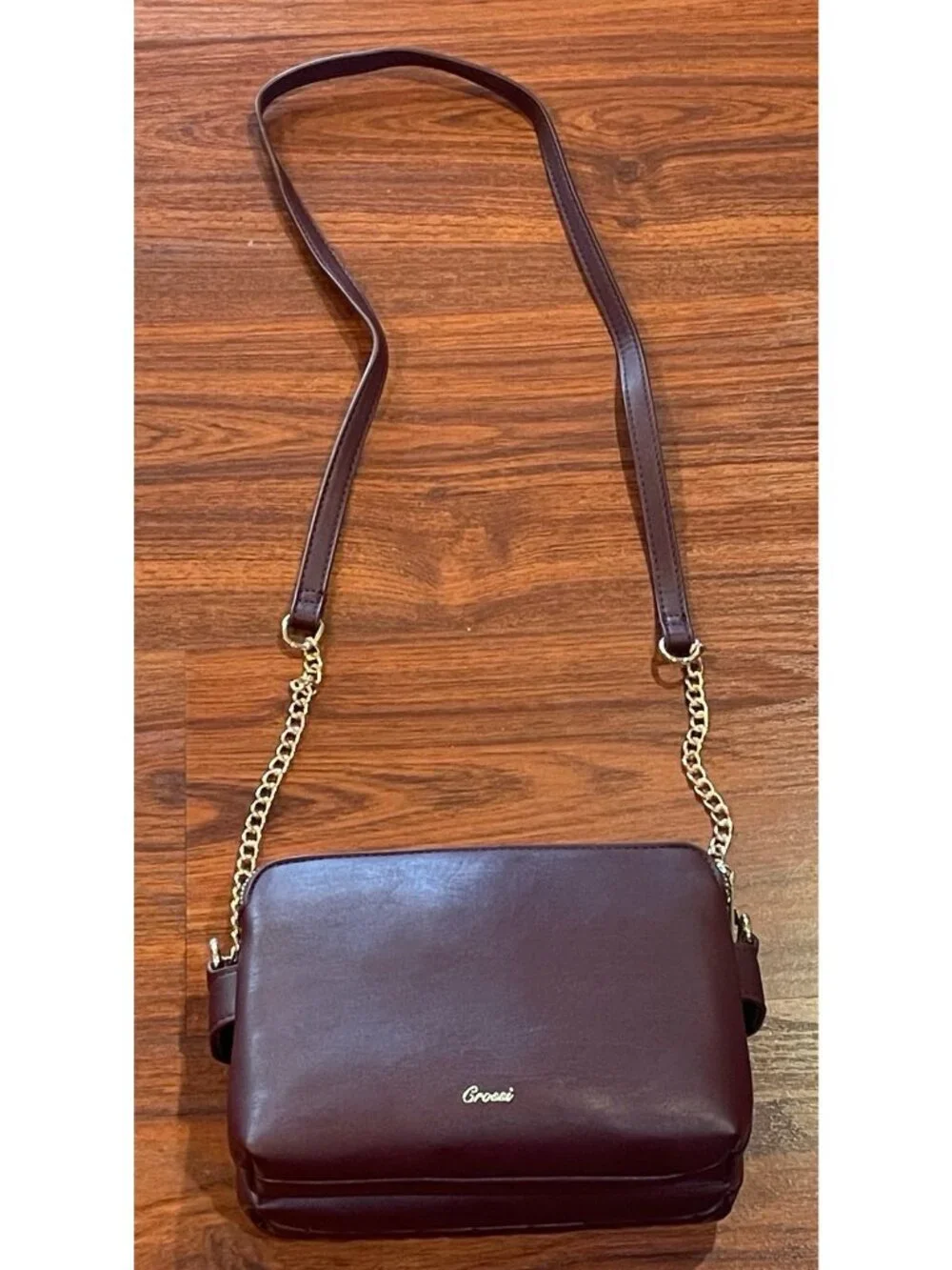 GROSSI BURGANDY WOMEN CROSSBODY BAG ZIP